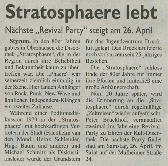 Artikel im Oberhausener Wochenanzeiger vom 26.03.08