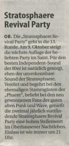 Artikel im Oberhausener Wochenanzeiger vom 08.09.10